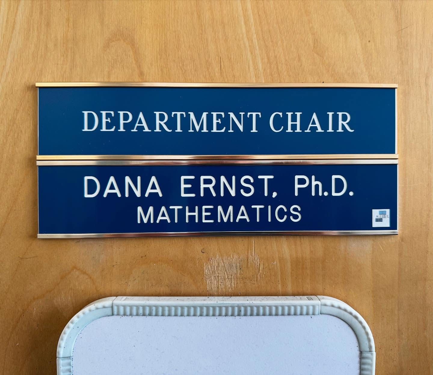 Dana's office door